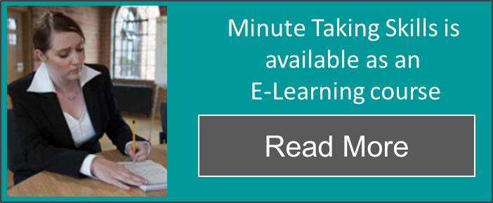 minute taking skills elearning course click through